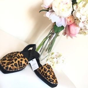 Leopard Printed Leather Espadrilles